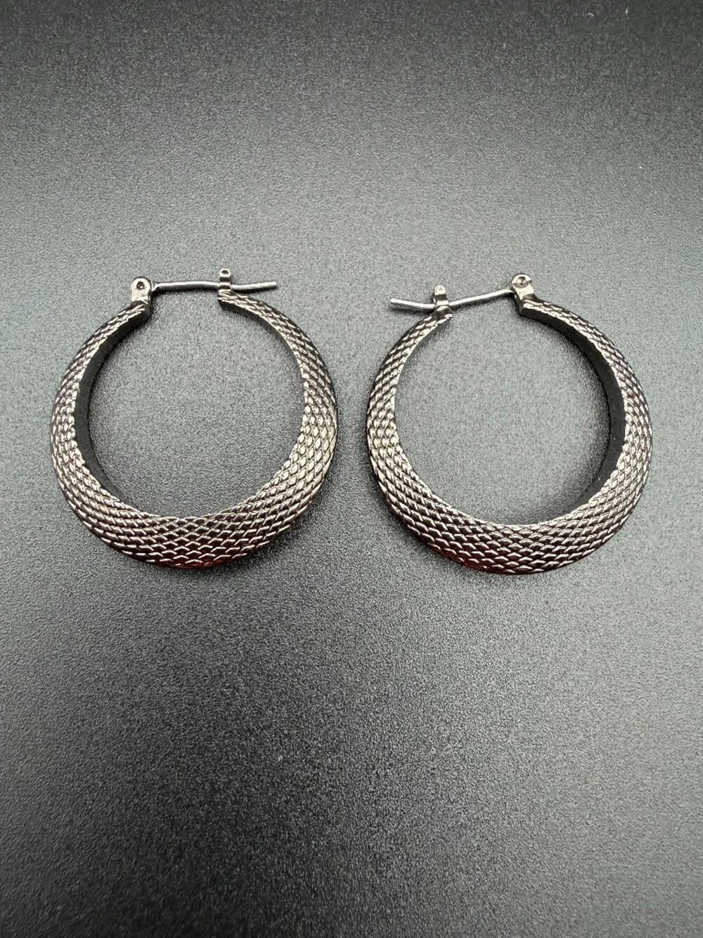 Vintage Lia Sophia "Chic" Hematite-Tone Earrings